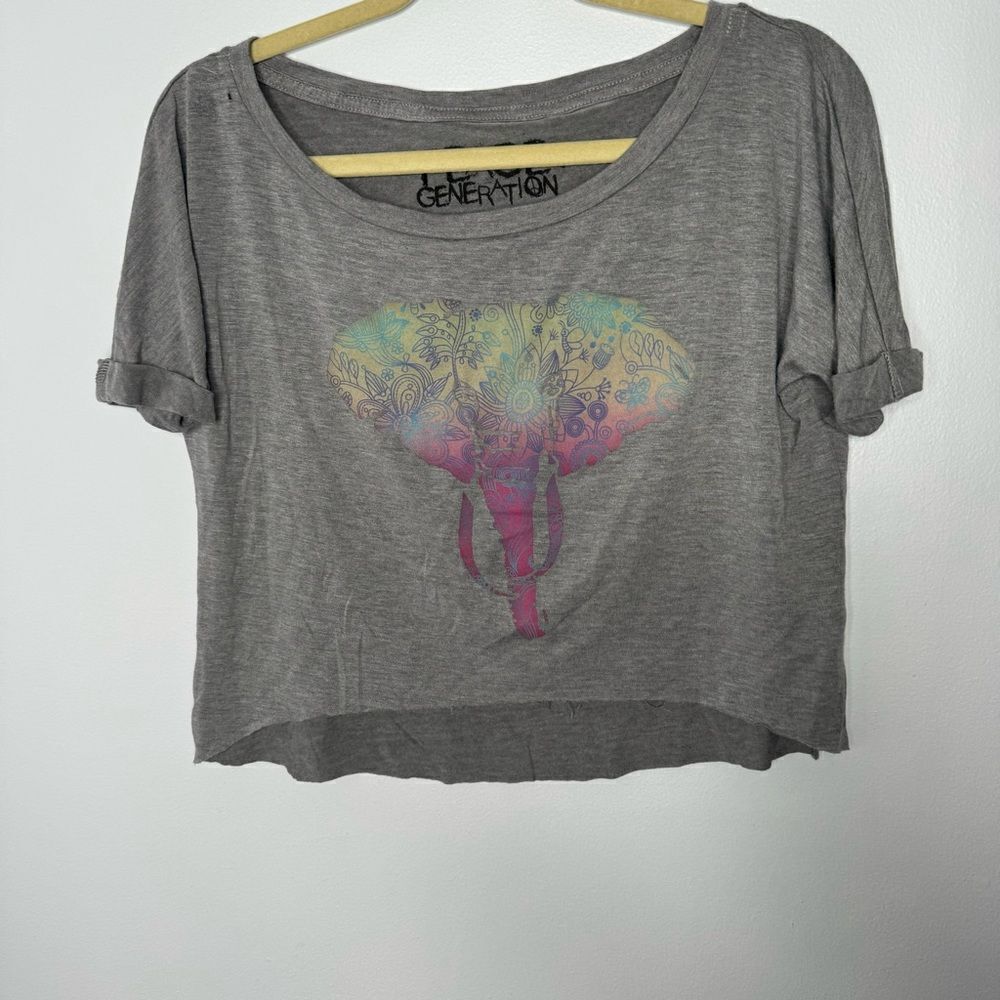 Peace Generation elephant print top